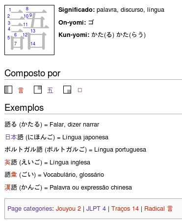 kanji GO - Língua