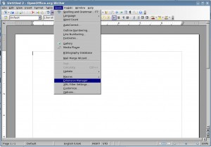 Instalação de extensão no OpenOffice.org